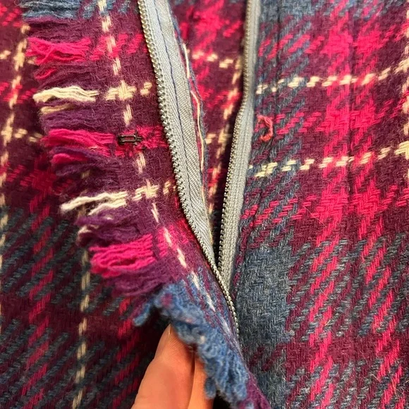 Vintage 60’s plaid wool sleeveless dress, small - Picture 5 of 13